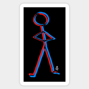 Stick Figure... IN 3D!!! Sticker